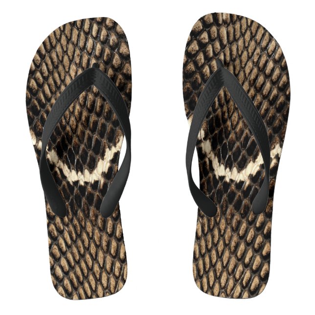Faux Cobra Snake Skin Jandals (Footbed)
