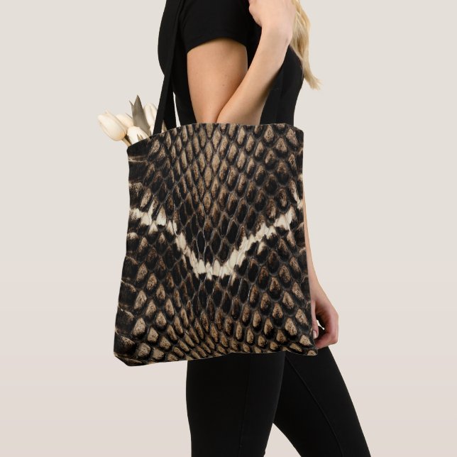 Faux Cobra Snake Skin Tote Bag (Close Up)
