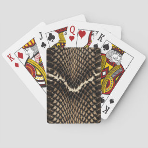 Faux Cobra Snakeskin Playing Cards