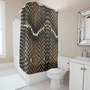 Faux Cobra Snakeskin Shower Curtain
