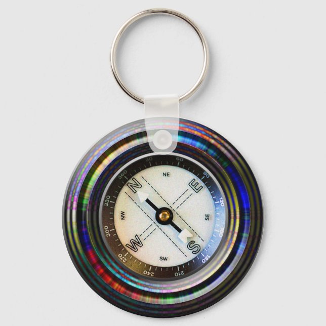 Faux Compass Key Ring (Front)