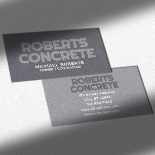 Faux concrete texture surface bold Business Card
