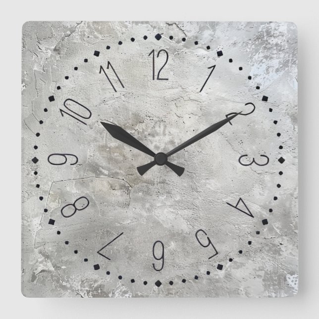 Faux concrete wall clock (Front)