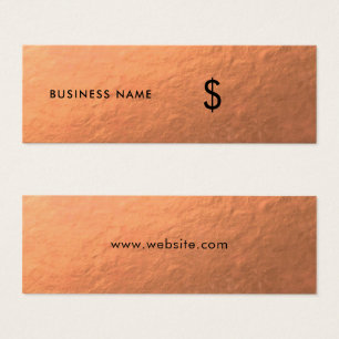 Faux Copper Foil Brown Price Tag