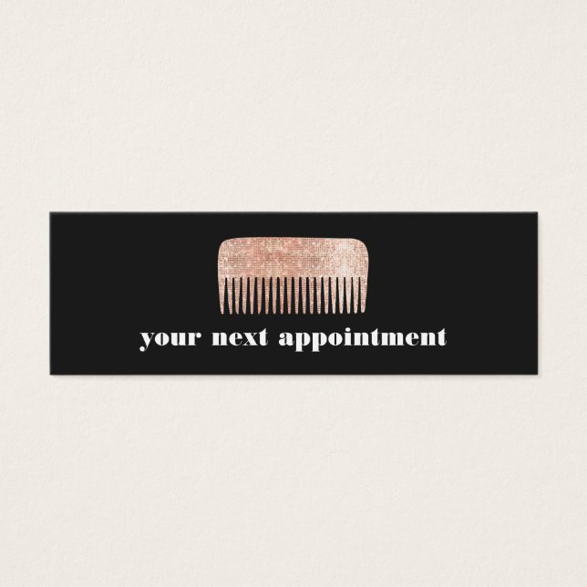 Faux Copper Sequin Comb Hair Salon Appointment (Front)