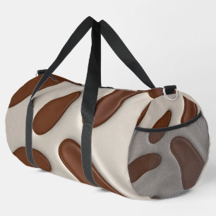 Faux Cow Leather Modern Luxury Elegant Collection Duffle Bag