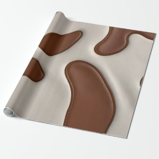 Faux Cow Leather Modern Luxury Elegant Collection Wrapping Paper