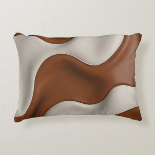 Faux Cow Leather Popular Luxury Elegant Collection Decorative Cushion