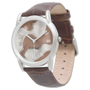 Faux Cow Leather Popular Luxury Elegant Collection Watch