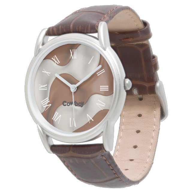 Faux Cow Leather Popular Luxury Elegant Collection Watch (Angled)
