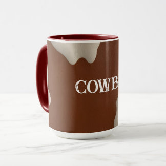 Faux Cow Leather Trendy Luxury Elegant Collection Mug