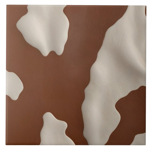 Faux Cow Leather Trendy Luxury Elegant Collection Tile (Front)