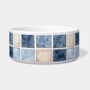 Faux Cream Denim Blue Jean