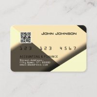 Faux credit or debit card look geometric