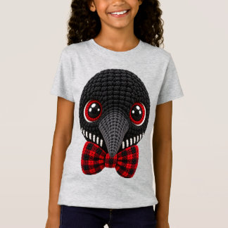 Faux Crochet Yarn Common Loon  Coquette Bow T-Shirt