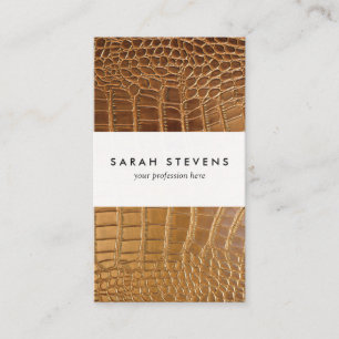 Faux Crocodile Leather Animal Skin Pattern Business Card