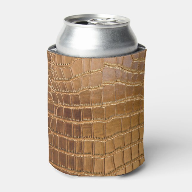 Faux Crocodile Leather Animal Skin Pattern Can Cooler (Can Front)