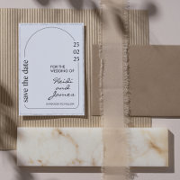 Faux Deckle Edge Paper qr code photo Invitations