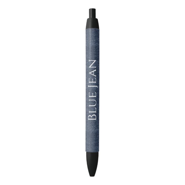 Faux Denim Blue Jean   Black Ink Pen (Front Vertical)