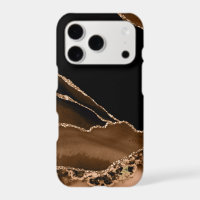 Faux Desert Brown Marbled Agate Contemporary Stone