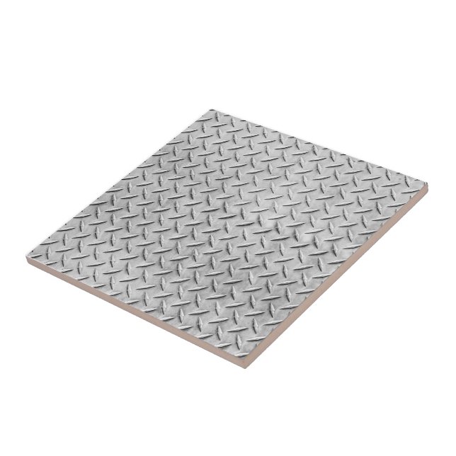 Faux Diamond Plating Background Tile (Side)