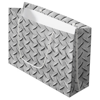 Faux Diamond Plating Large Gift Bag