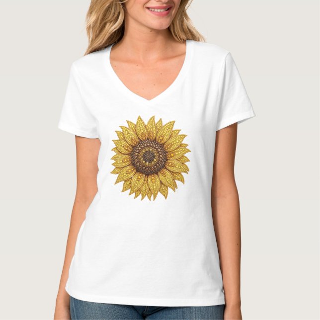 Faux diamond sunflower T-Shirt (Front)