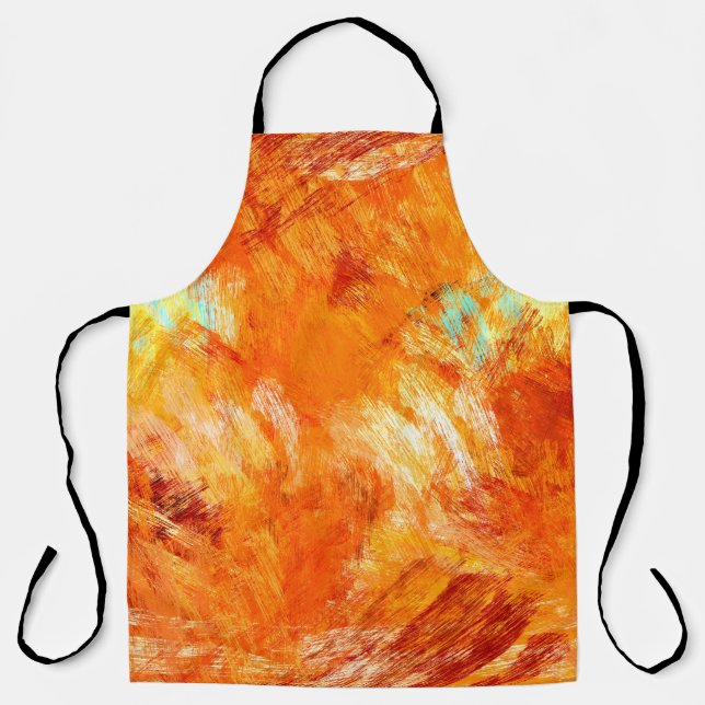 Faux digital brushstroke seamless texture. Colorfu Apron (Front)