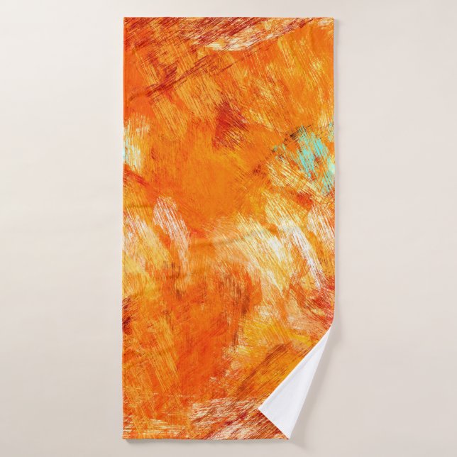 Faux digital brushstroke seamless texture. Colorfu Bath Towel (Bath Towel)