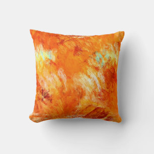 Faux digital brushstroke seamless texture. Colorfu Cushion