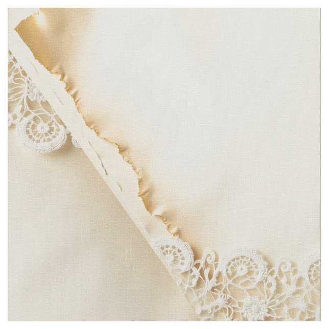 Faux Ecru Lace Boxes Fabric  (Close Up)