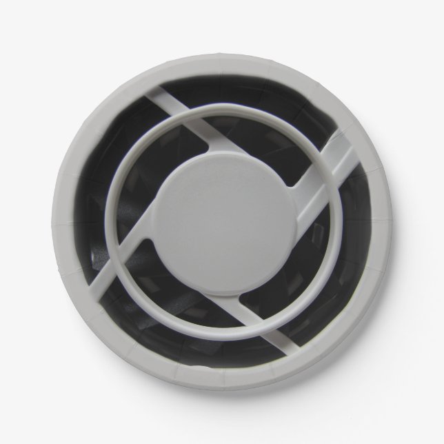 Faux Electronics Cooling Fan Paper Plate (Front)