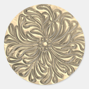 Faux Embossed Gold Design Seal