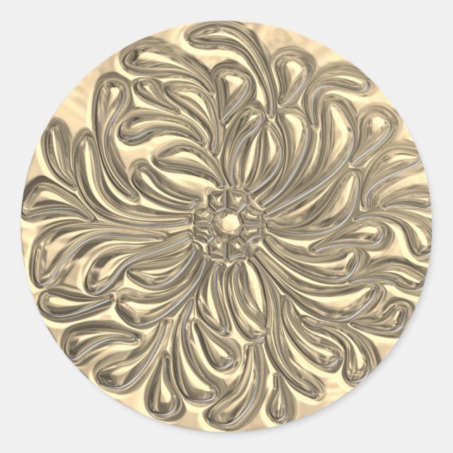 Faux Embossed Gold Design Seal (Front)