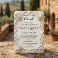 Faux Embossed Plaster Ivory Floral