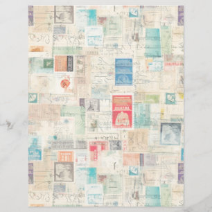 Faux Fantasy Postage Stamp Collage 1