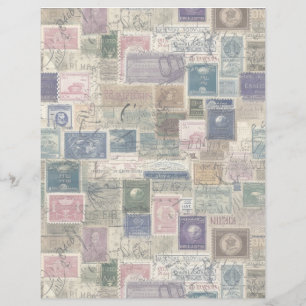 Faux Fantasy Postage Stamp Collage 4