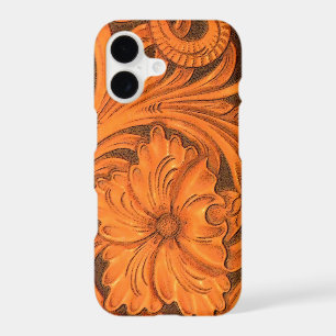 Faux Floral Tooled Leather Saddle