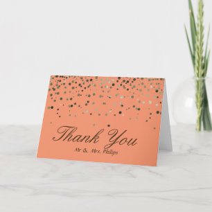 Faux Foil Confetti Elegant Sparkle Thank You