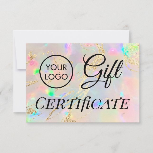 faux foil details opal gift certificate (Front)