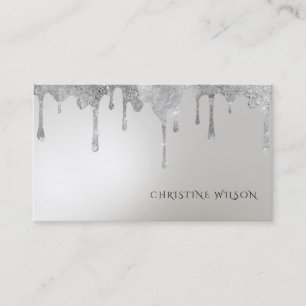 faux foil dripping background business card