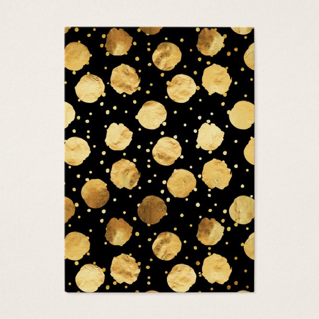 Faux Foil Gold Dots Pattern Background Dot Texture (Front)