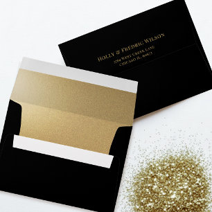 Faux Foil Gold Smooth Gold Metallic Envelope