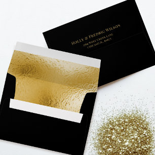 Faux Foil Gold Textured Gold Metallic Envelope