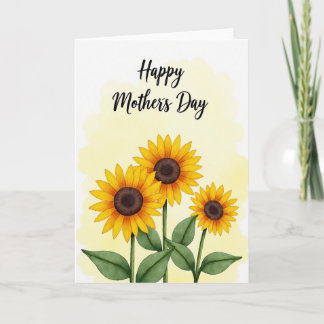 Faux Foil Golden Floral Card
