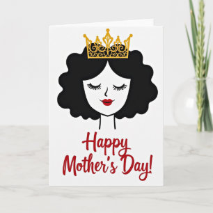 Faux Foil Golden Queen Card