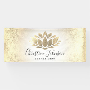 faux foil lotus beauty professional banner