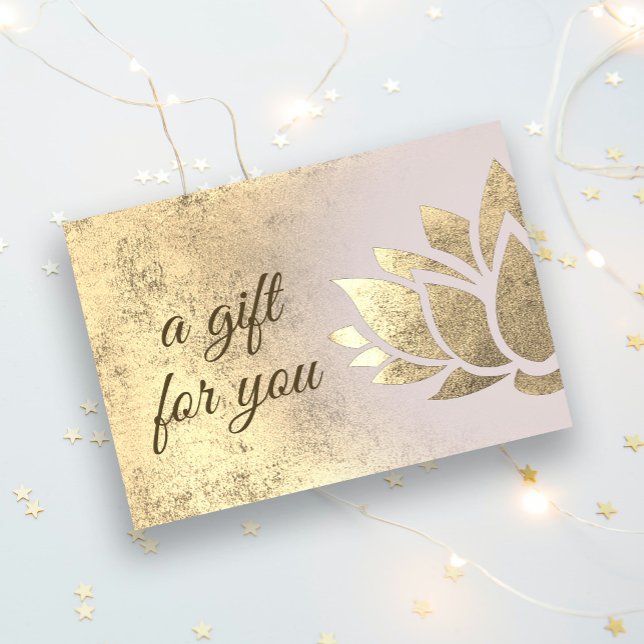faux foil lotus flower  gift certificate (Creator Uploaded)