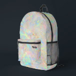 faux foil opal inspired texture printed backpack<br><div class="desc">opal inspired background backpack</div>
