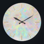 FAUX foil opal  Large Clock<br><div class="desc">please note the holographic effect is not real,  but just simulated</div>